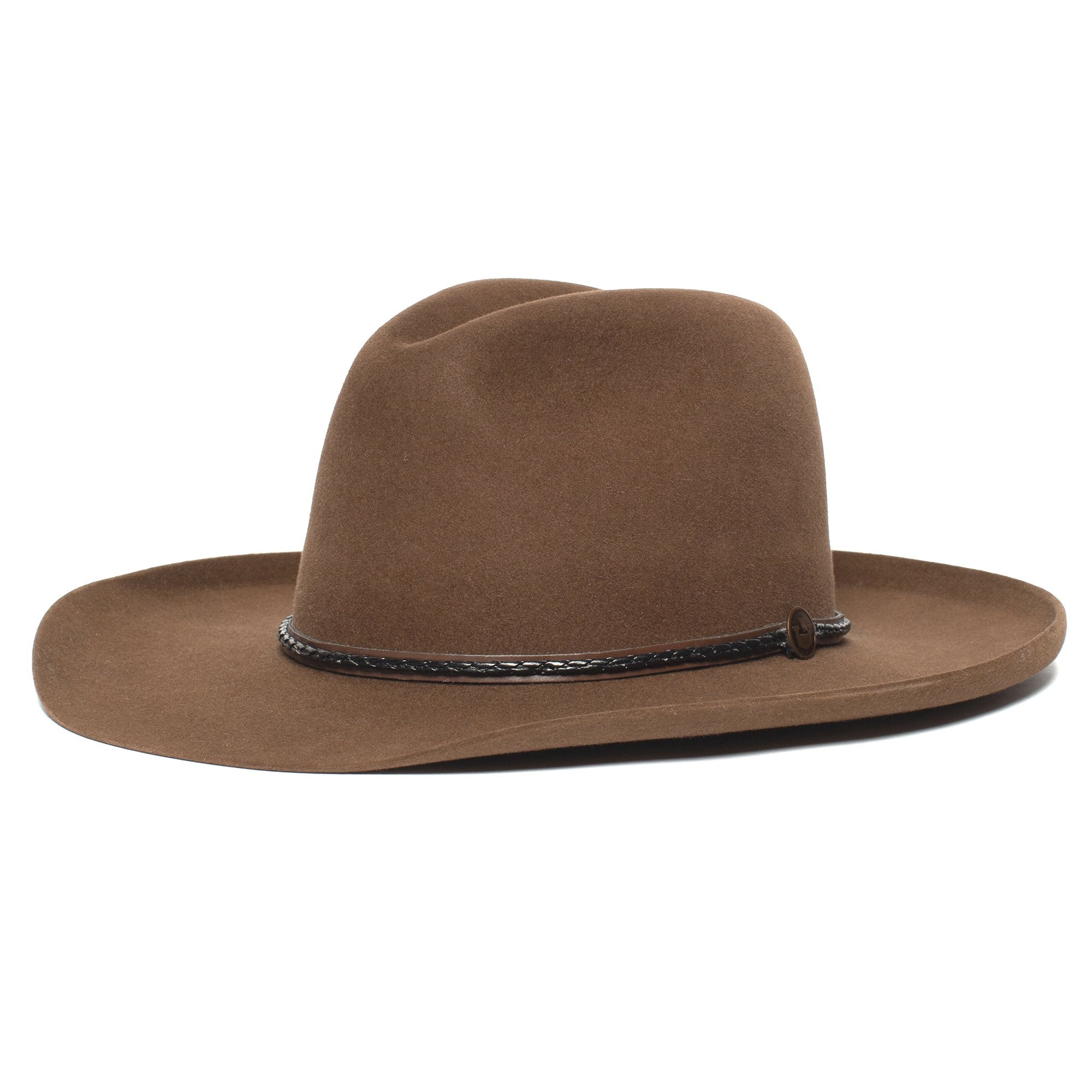 Goorin Bros. big daddy wool wide brim fedora Whiskey left side view