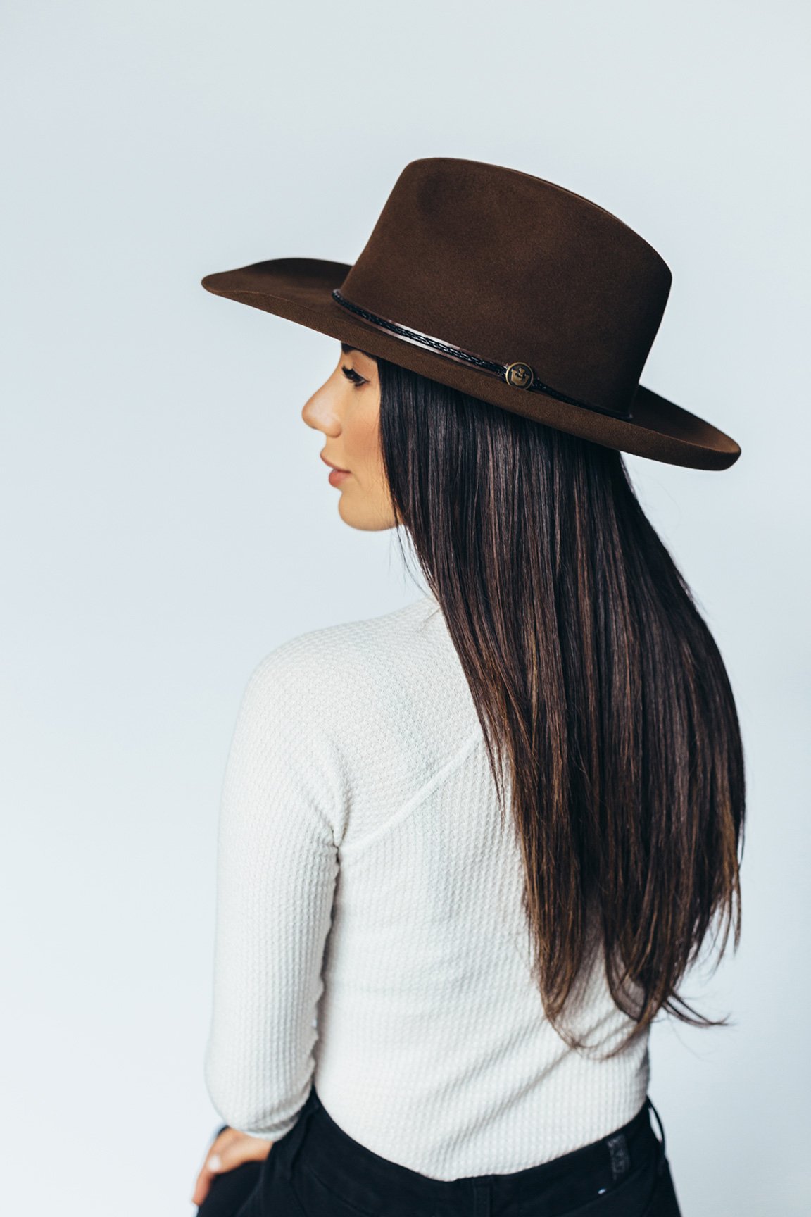 Goorin Bros. big daddy wool wide brim fedora Whiskey Lifestyle Womens