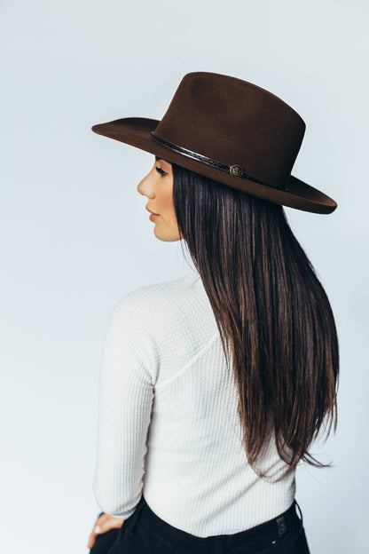 Goorin Bros. big daddy wool wide brim fedora Whiskey Lifestyle Womens