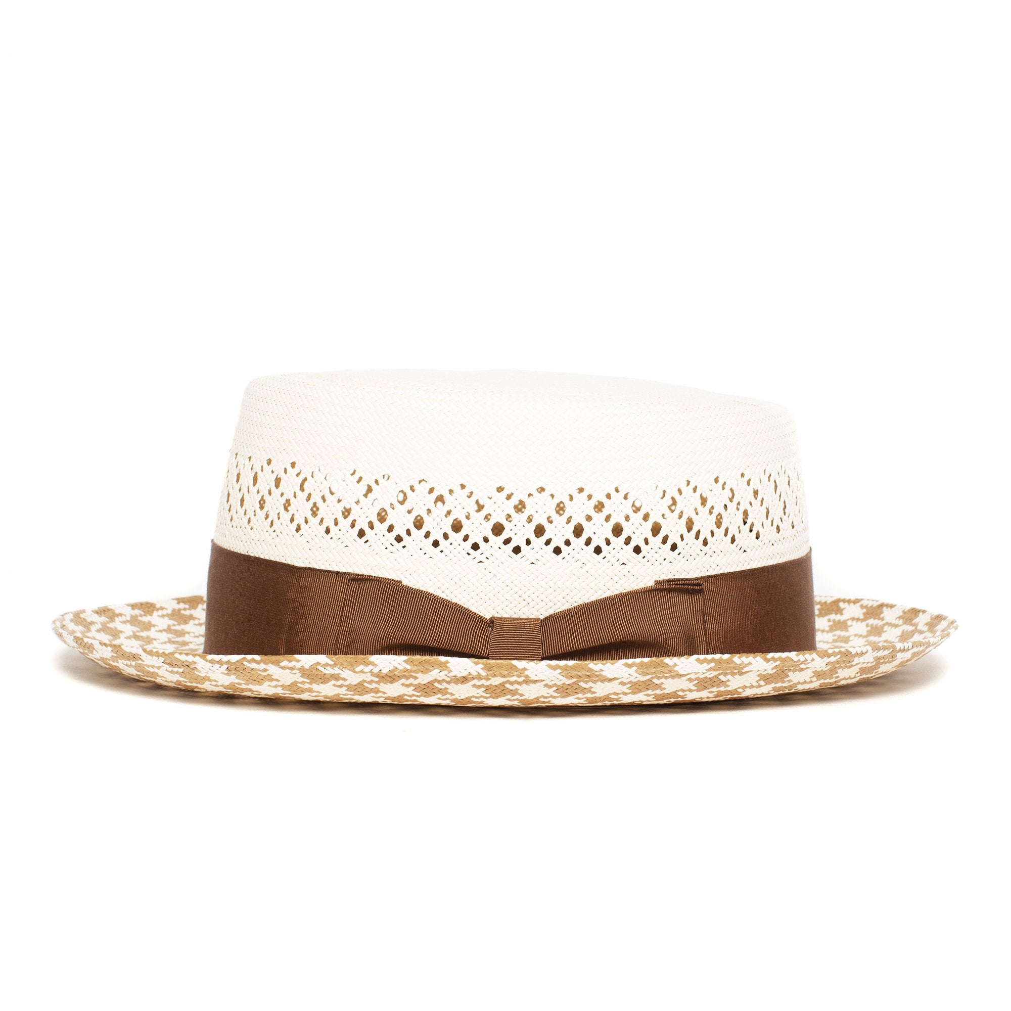 Goorin Bros. double take straw pork pie White side view