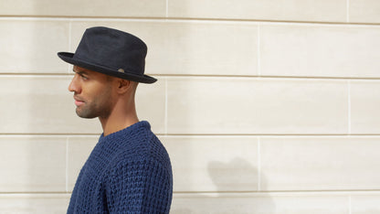 Goorin Bros. go green cotton 6 panel ivy flatcap Black hero shot on male model