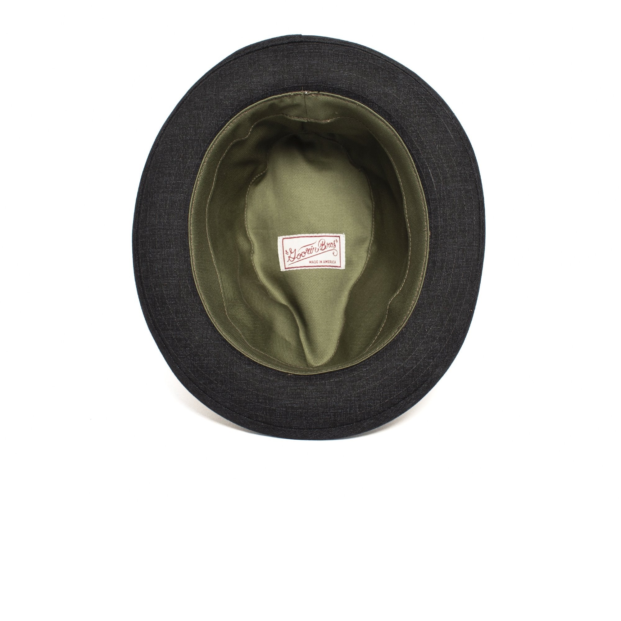 Goorin Bros. go green cotton 6 panel ivy flatcap Black under view