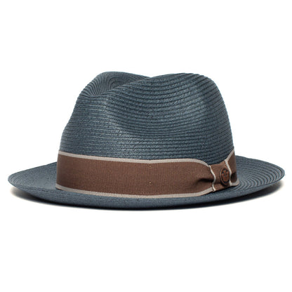 Goorin Bros. legend paper diamond porkpie fedora Navy left side view