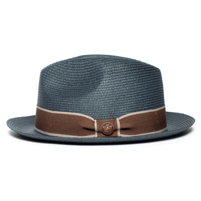 Goorin Bros. legend paper diamond porkpie fedora Navy side view