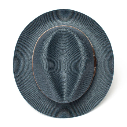 Goorin Bros. legend paper diamond porkpie fedora Navy top view
