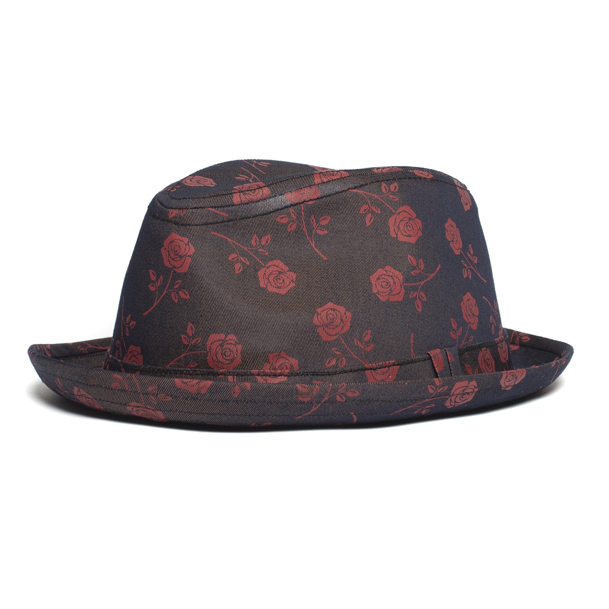 Goorin Bros. spring fever cotton flip up fedora Navy left side view