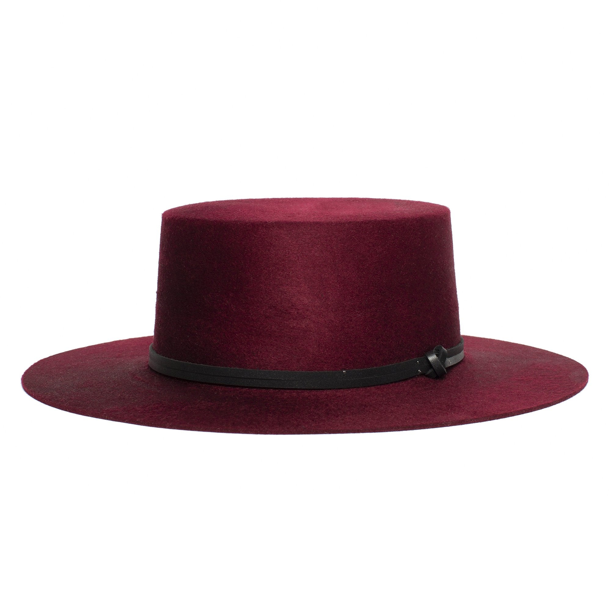 Goorin Bros. burgundy wool fedora Burgundy left side view