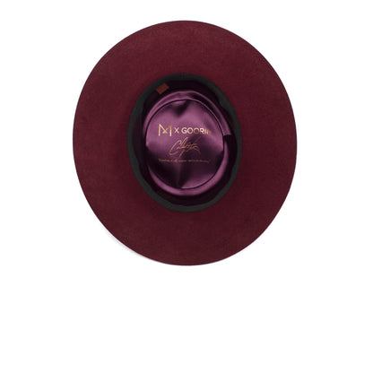 Goorin Bros. burgundy wool fedora Burgundy under view