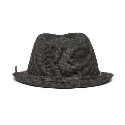 Goorin Bros. morning glory straw classic brim fedora Blue back view