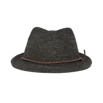 Goorin Bros. morning glory straw classic brim fedora Blue front view