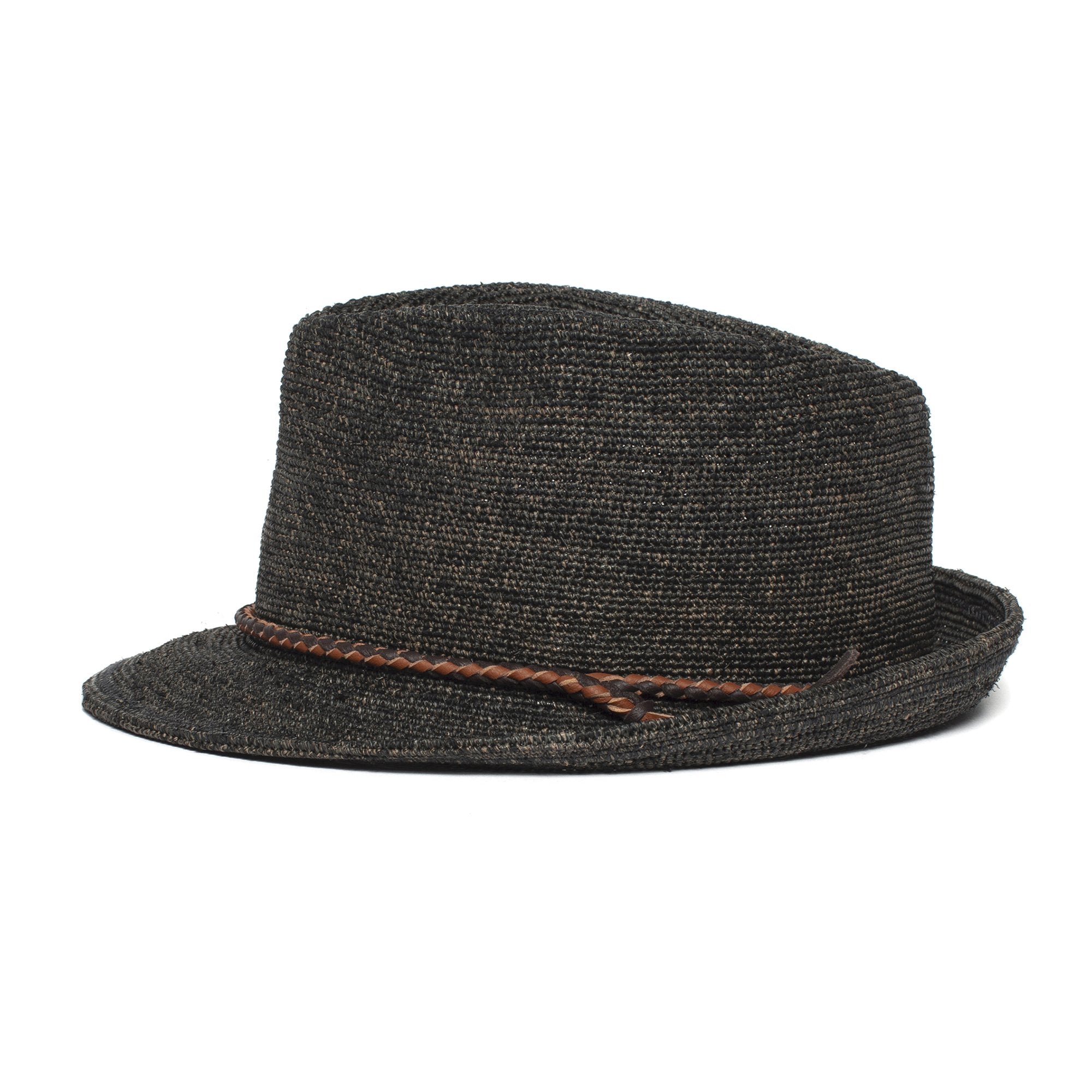 Goorin Bros. morning glory straw classic brim fedora Blue side view