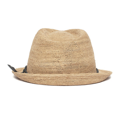 Goorin Bros. morning glory straw classic brim fedora Tan back view