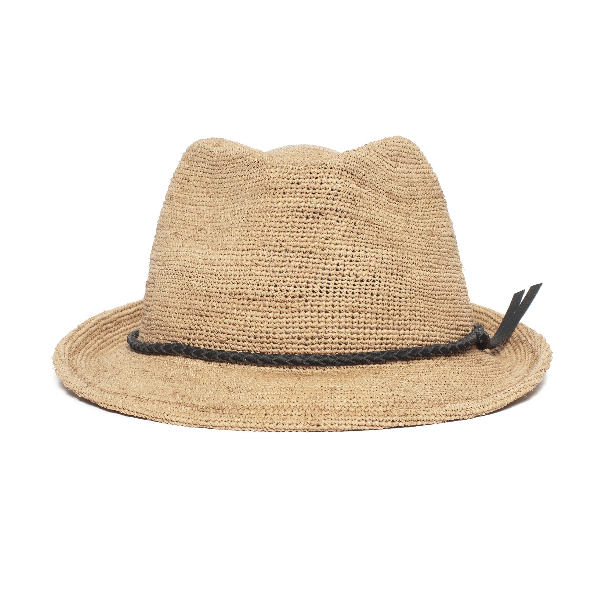 Goorin Bros. morning glory straw classic brim fedora Tan front view