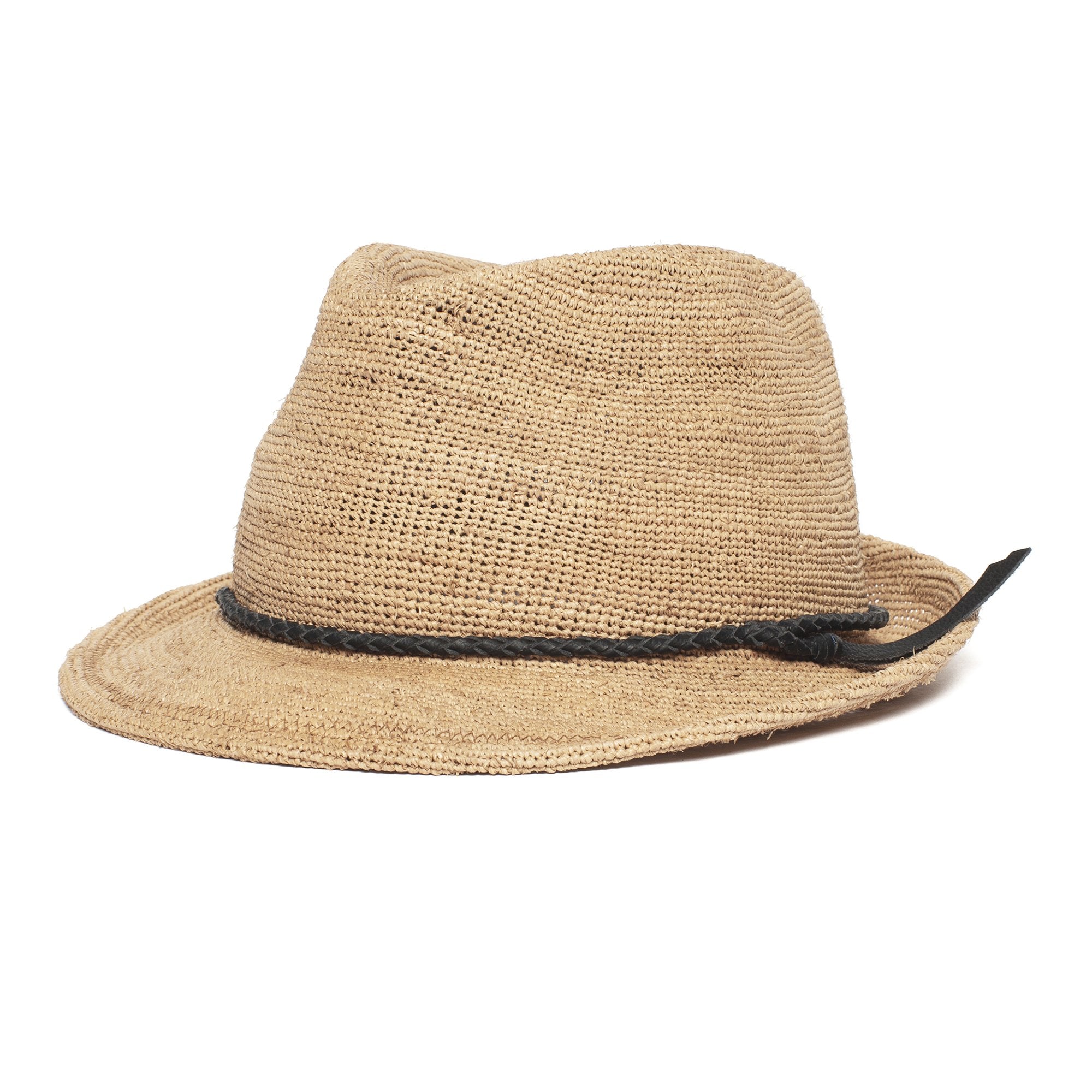 Goorin Bros. morning glory straw classic brim fedora Tan left side view