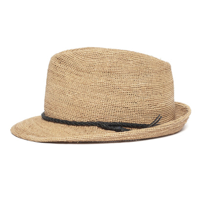 Goorin Bros. morning glory straw classic brim fedora Tan side view