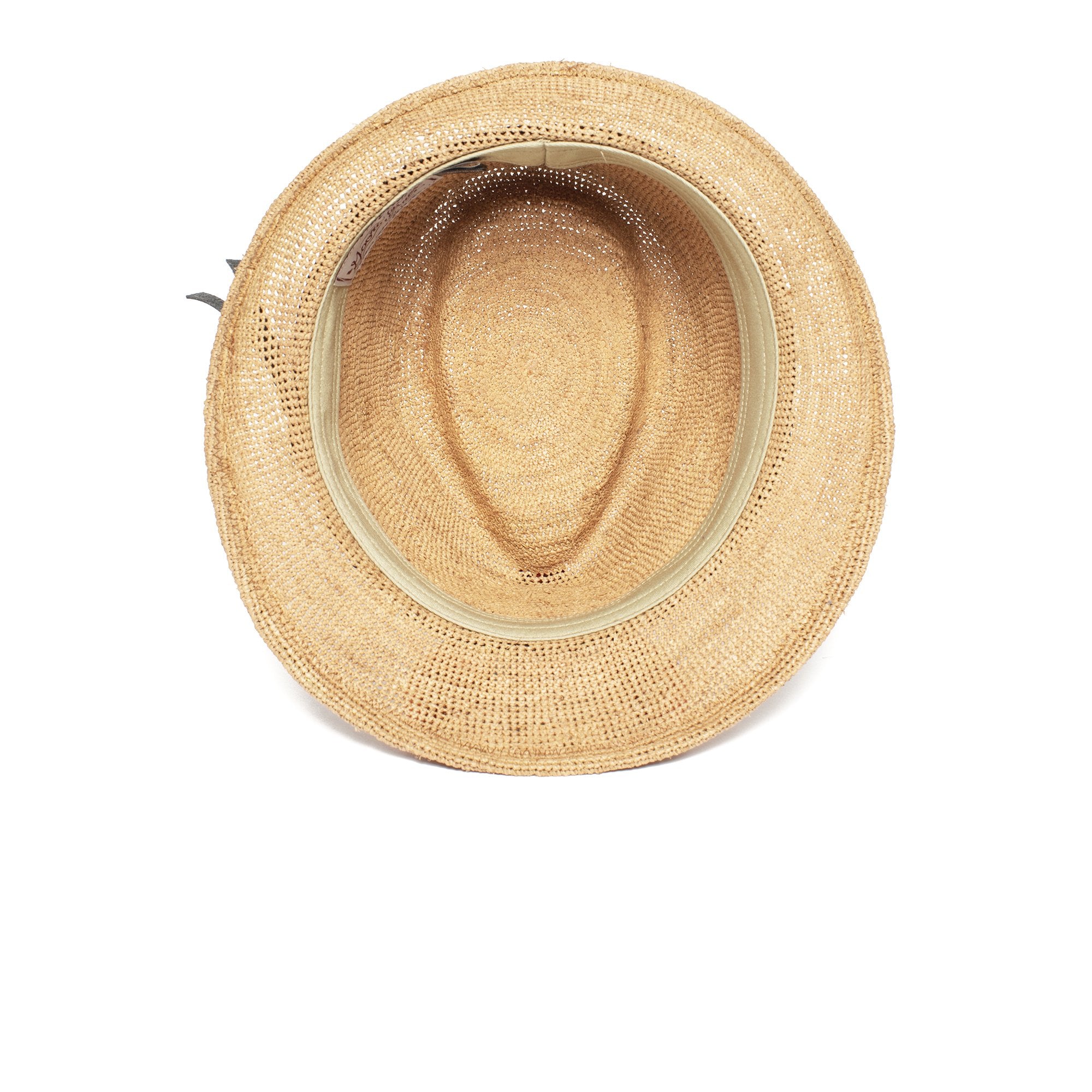 Goorin Bros. morning glory straw classic brim fedora Tan under view