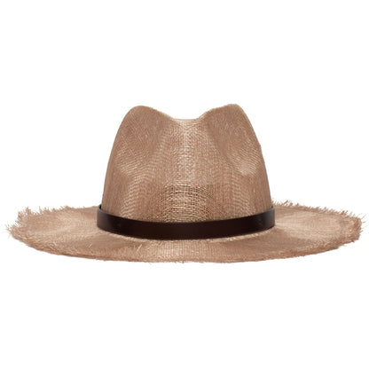 Goorin Bros. orange beach sinamay wide brim fedora Pink front view