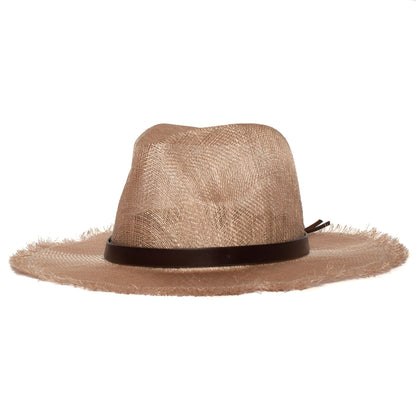 Goorin Bros. orange beach sinamay wide brim fedora Pink left side view