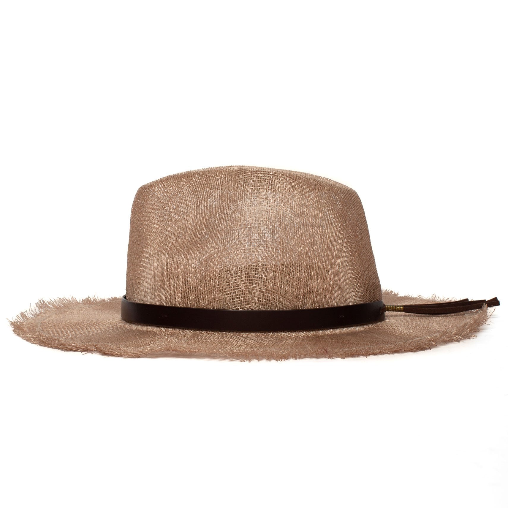 Goorin Bros. orange beach sinamay wide brim fedora Pink side view