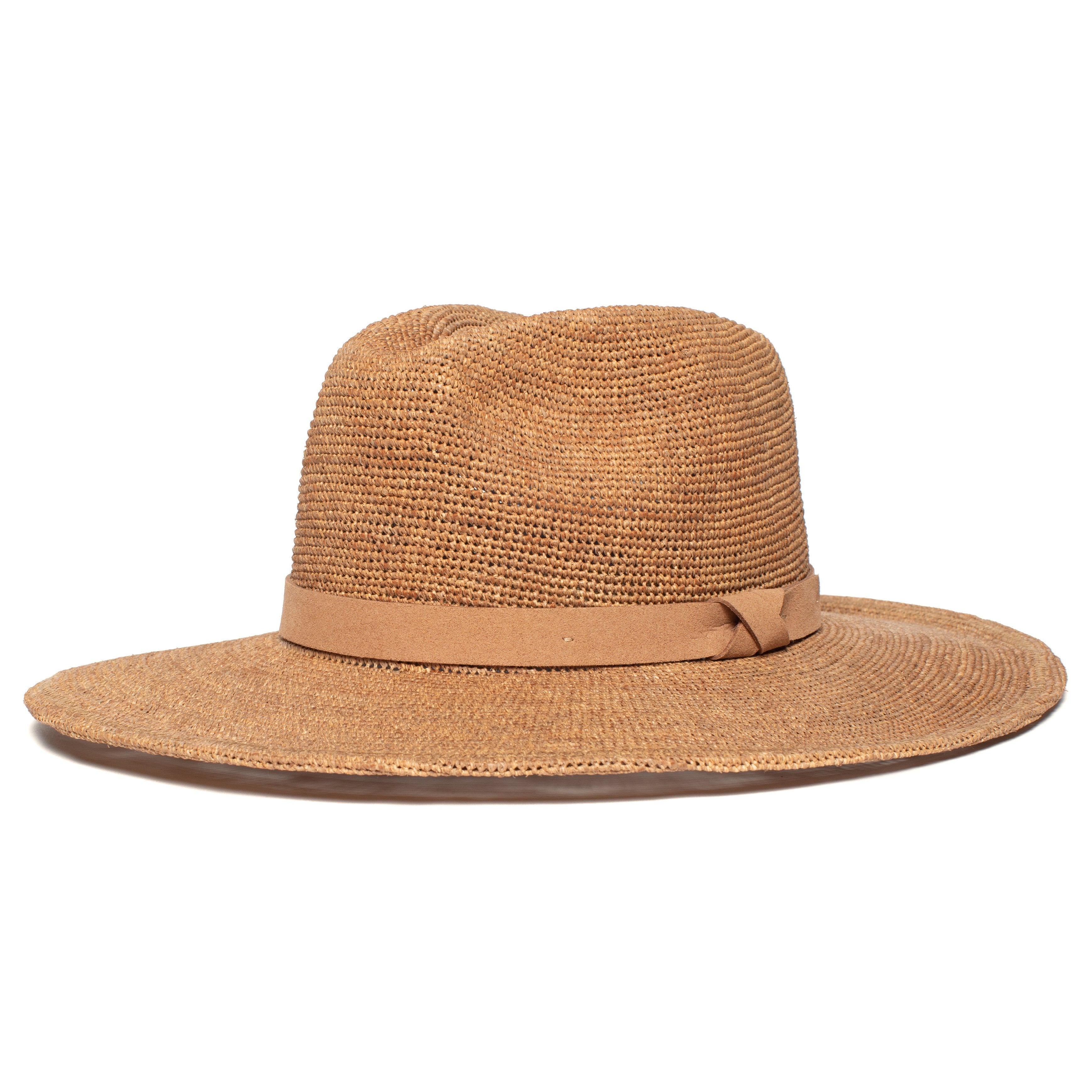 Goorin Bros. cloud nine straw fedora Whiskey left side view