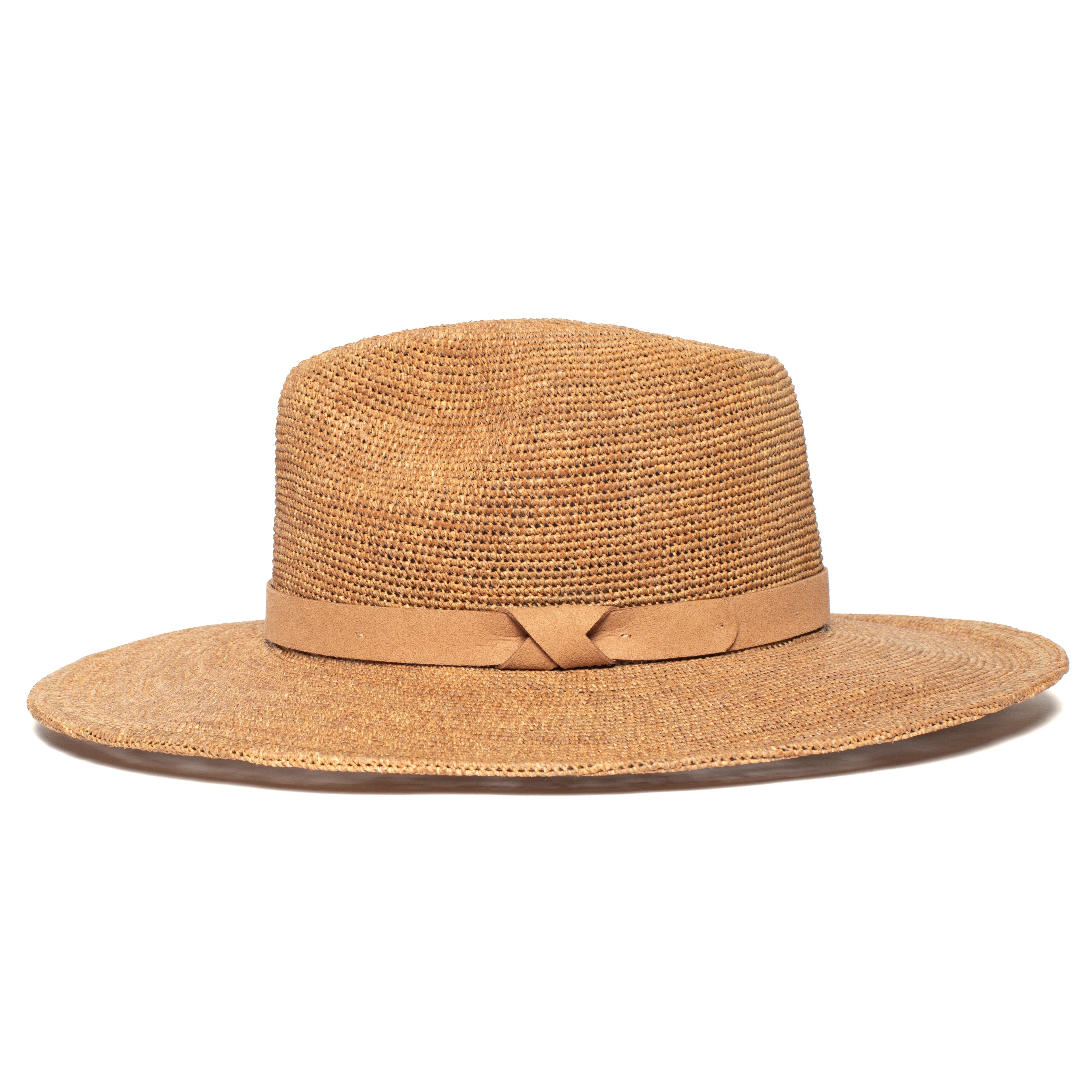 Goorin Bros. cloud nine straw fedora Whiskey side view