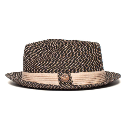 Goorin Bros. silver soul paper diamond porkpie fedora Black side view
