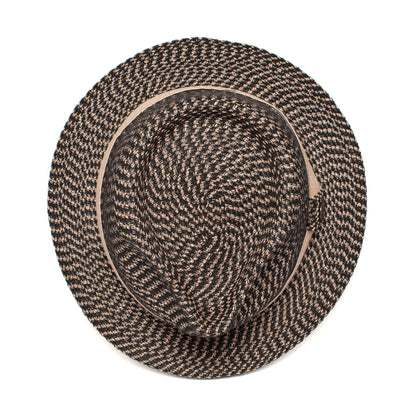 Goorin Bros. silver soul paper diamond porkpie fedora Black top view