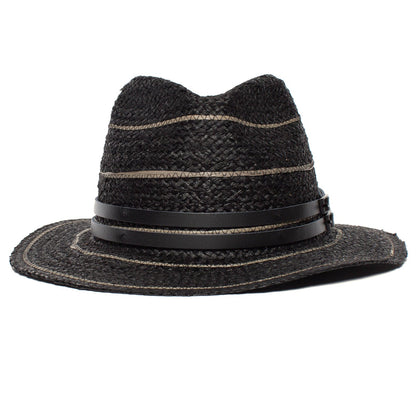 Goorin Bros. tanlines raffia fedora Black front view