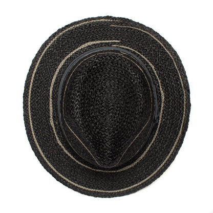 Goorin Bros. tanlines raffia fedora Black top view