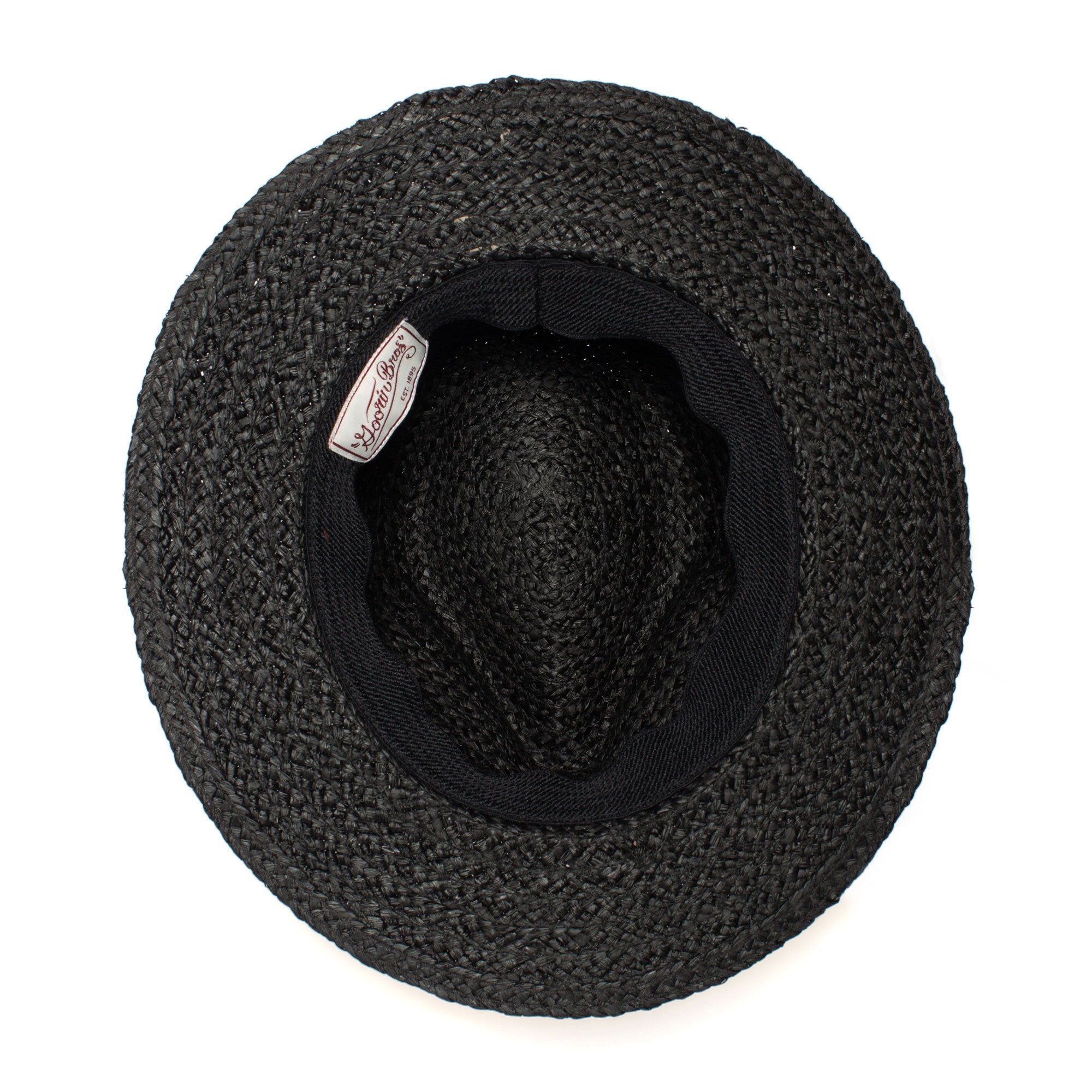 Goorin Bros. tanlines raffia fedora Black under view