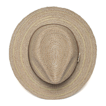 Goorin Bros. tanlines raffia fedora Blue top view