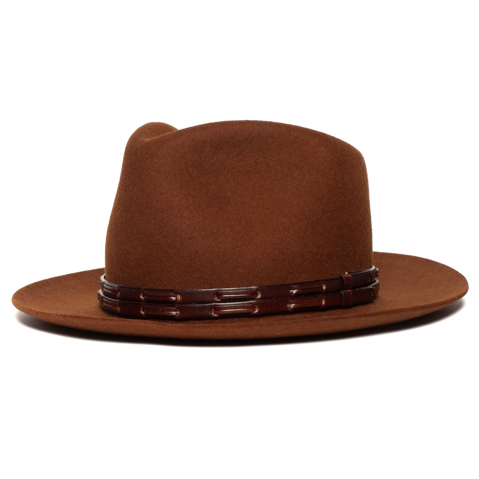 Goorin Bros. deep river wool fedora Rust left side view