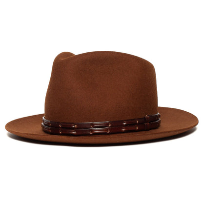 Goorin Bros. deep river wool fedora Rust left side view