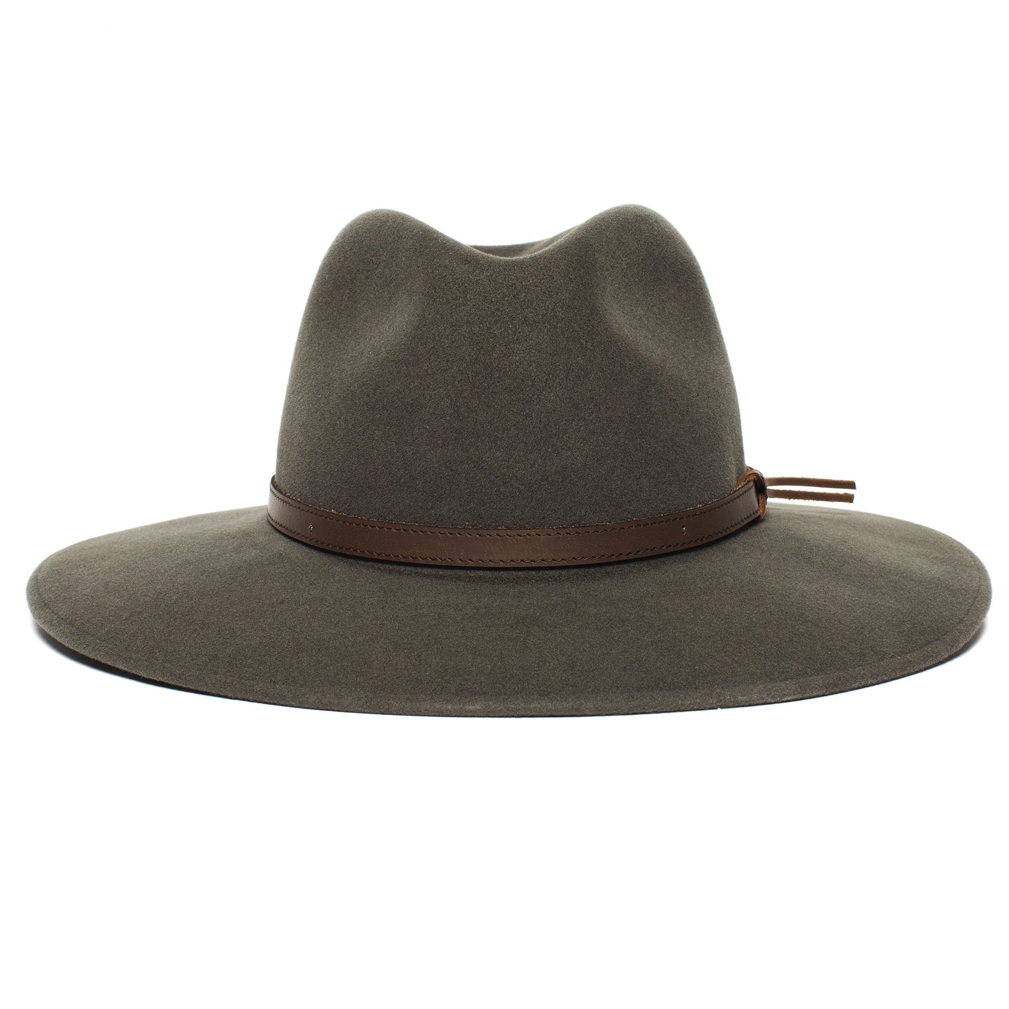 Goorin Bros. joelle rose wool wide brim fedora Moss front view