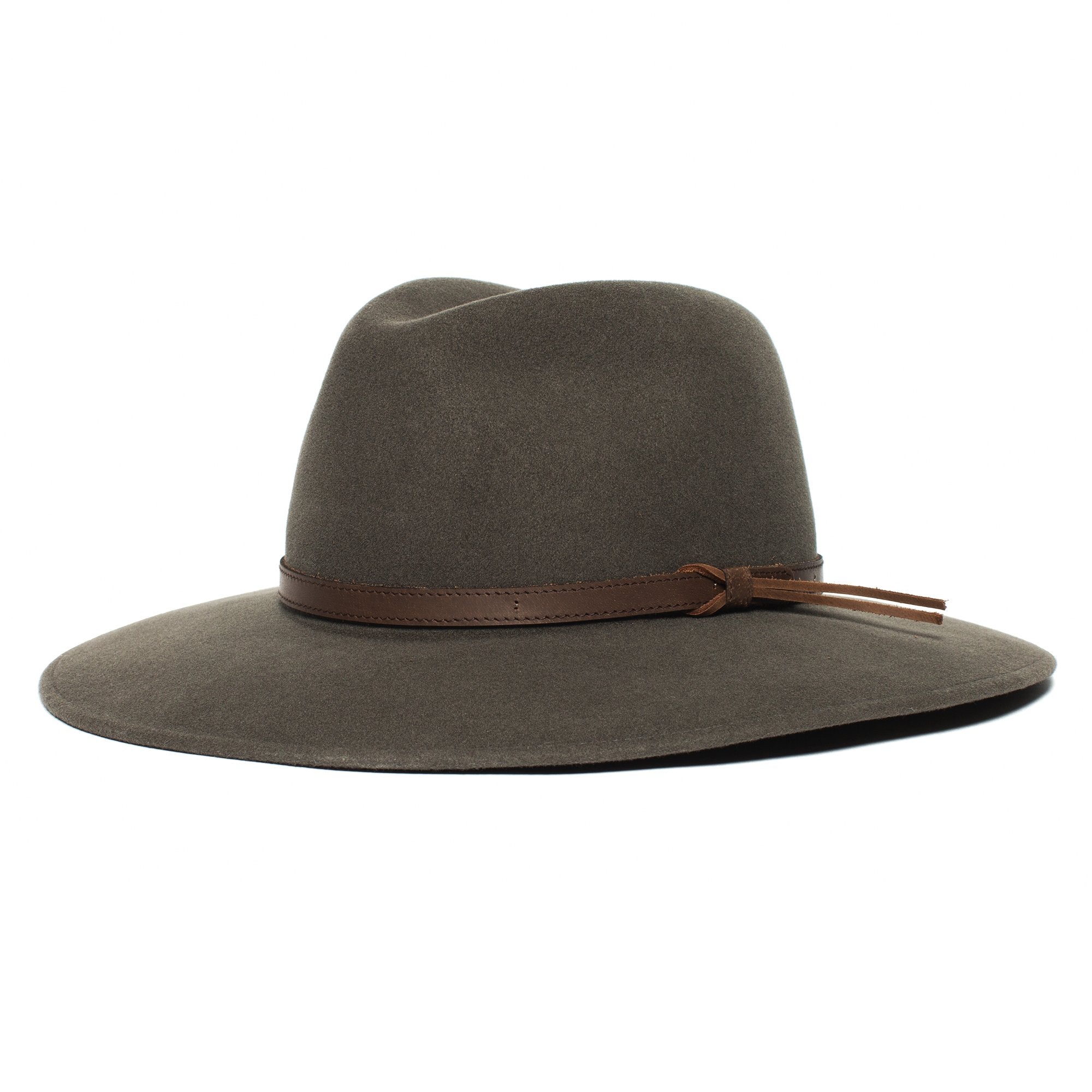 Goorin Bros. joelle rose wool wide brim fedora Moss left side view