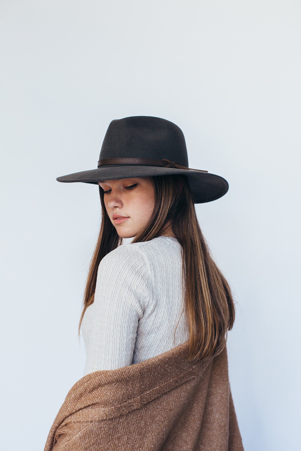 Goorin Bros. joelle rose wool wide brim fedora Moss Lifestyle Womens