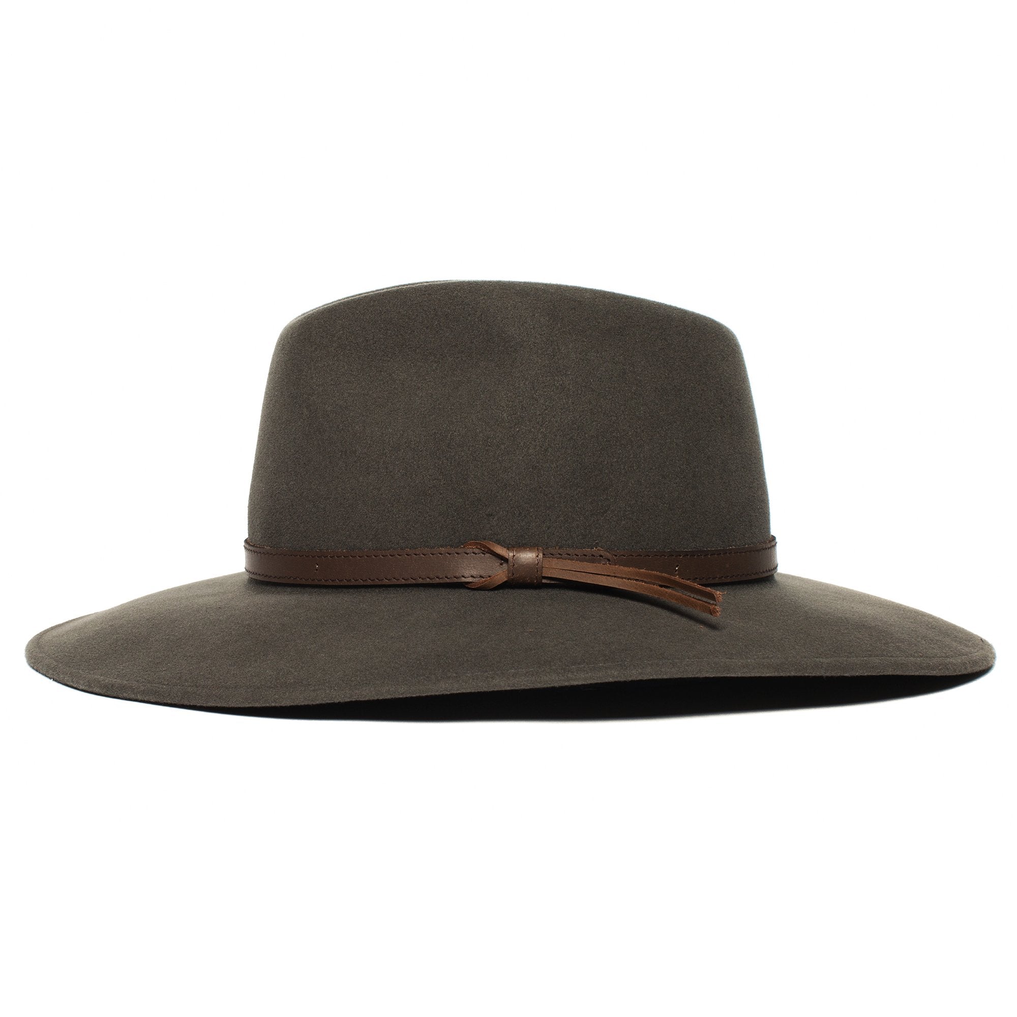 Goorin Bros. joelle rose wool wide brim fedora Moss side view