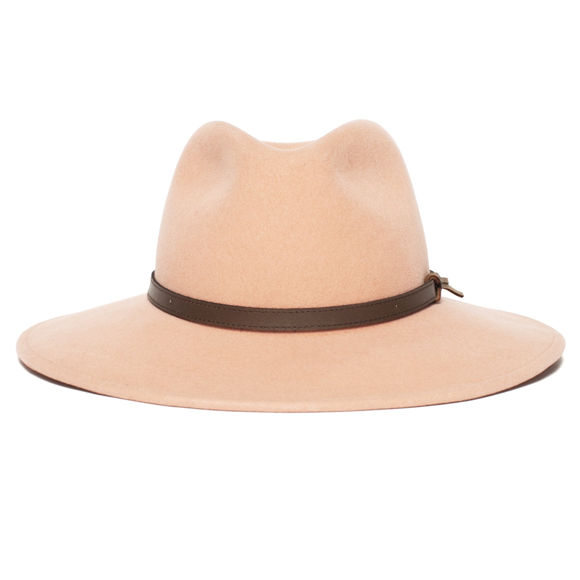 Goorin Bros. joelle rose wool wide brim fedora Pink front view