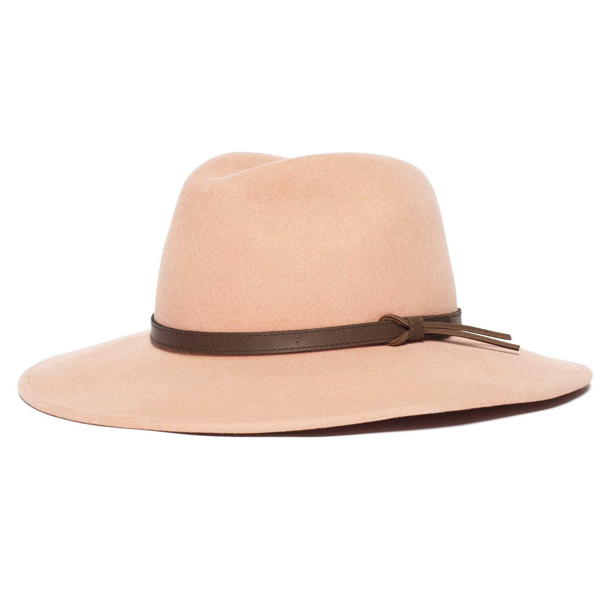 Goorin Bros. joelle rose wool wide brim fedora Pink left side view