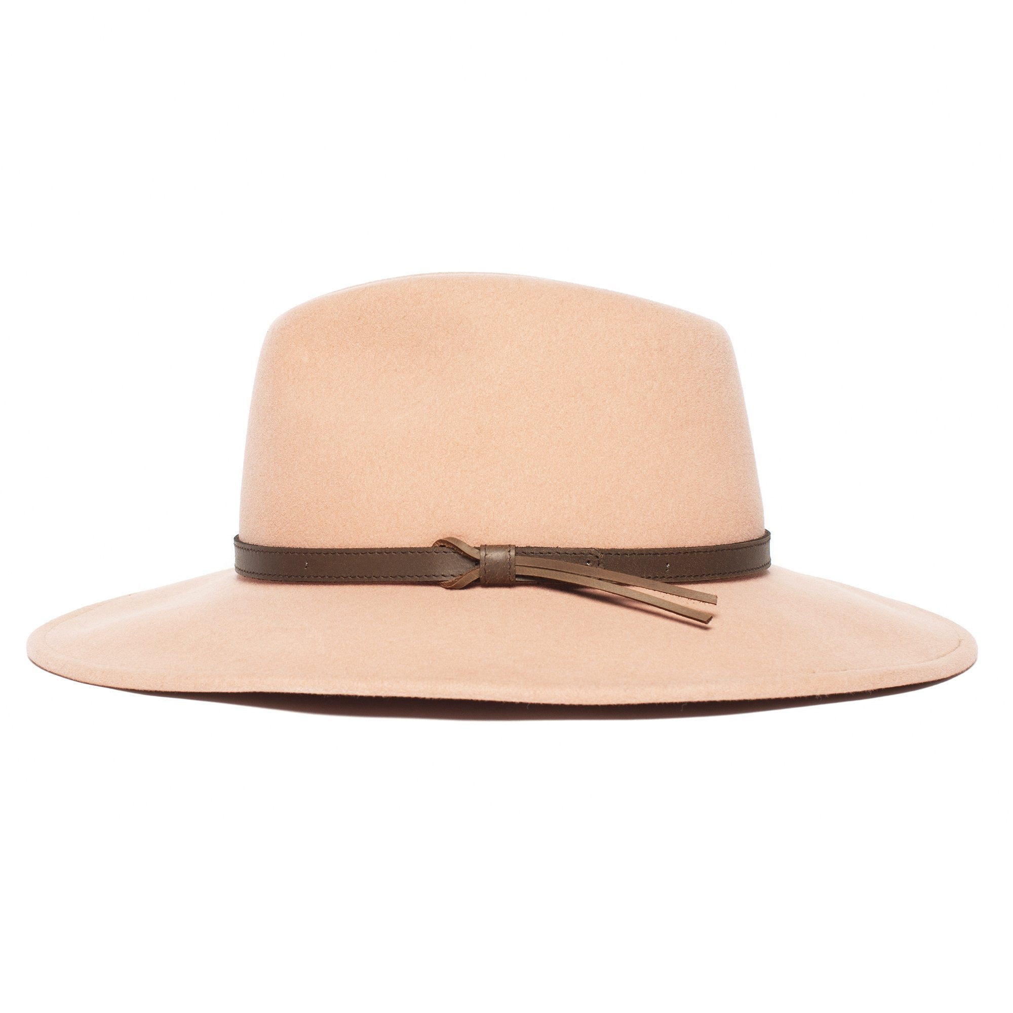 Goorin Bros. joelle rose wool wide brim fedora Pink side view