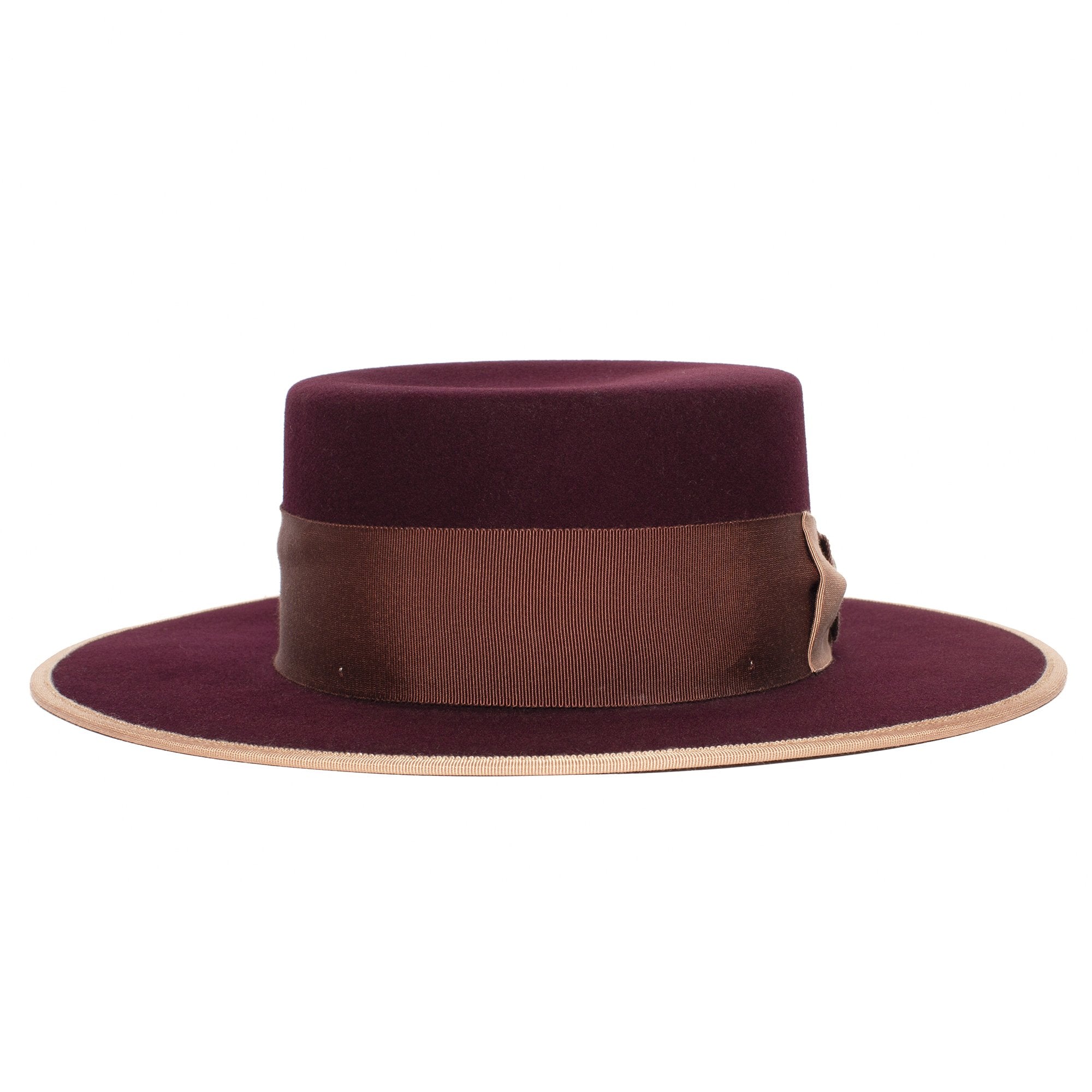 Goorin Bros. honeymoon boater Burgundy front view