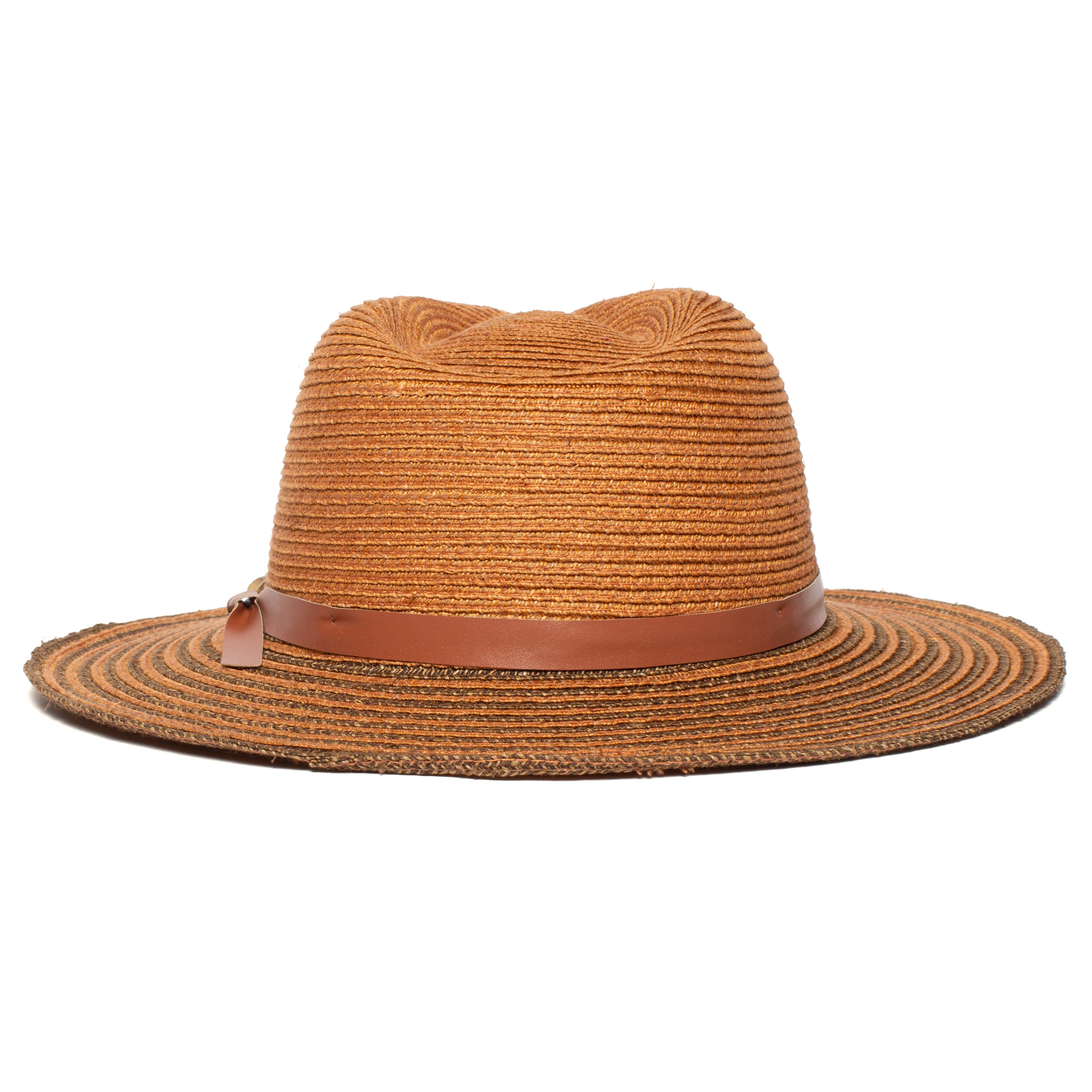 Goorin Bros. out the door straw wide brim fedora Coral back view