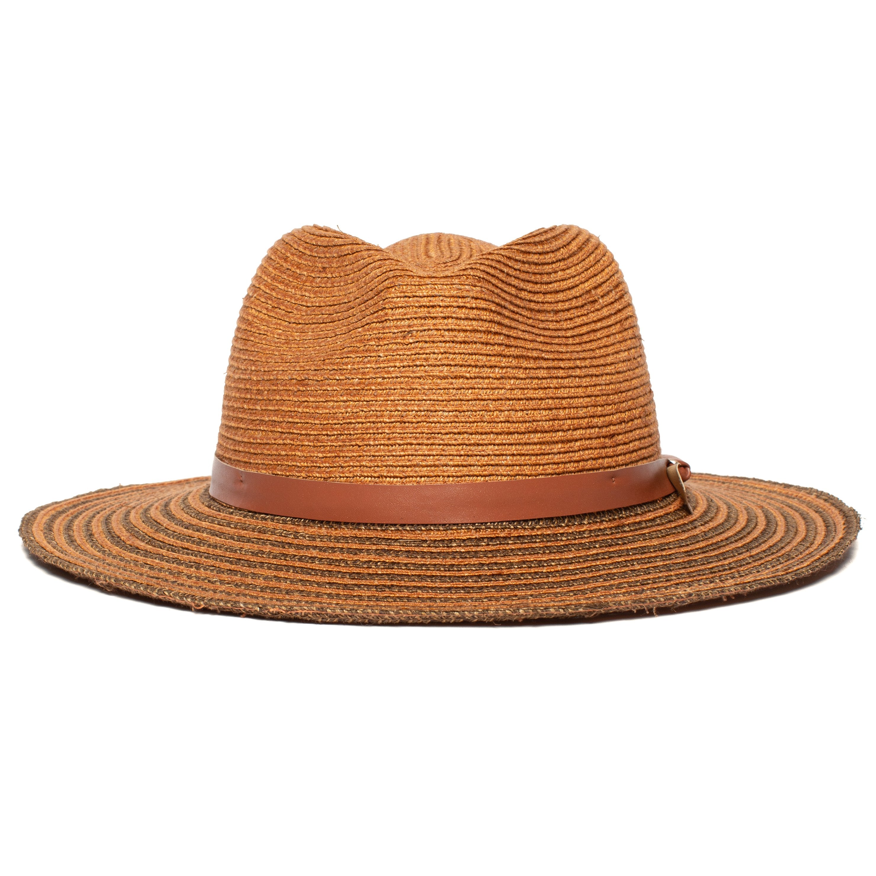 Goorin Bros. out the door straw wide brim fedora Coral front view