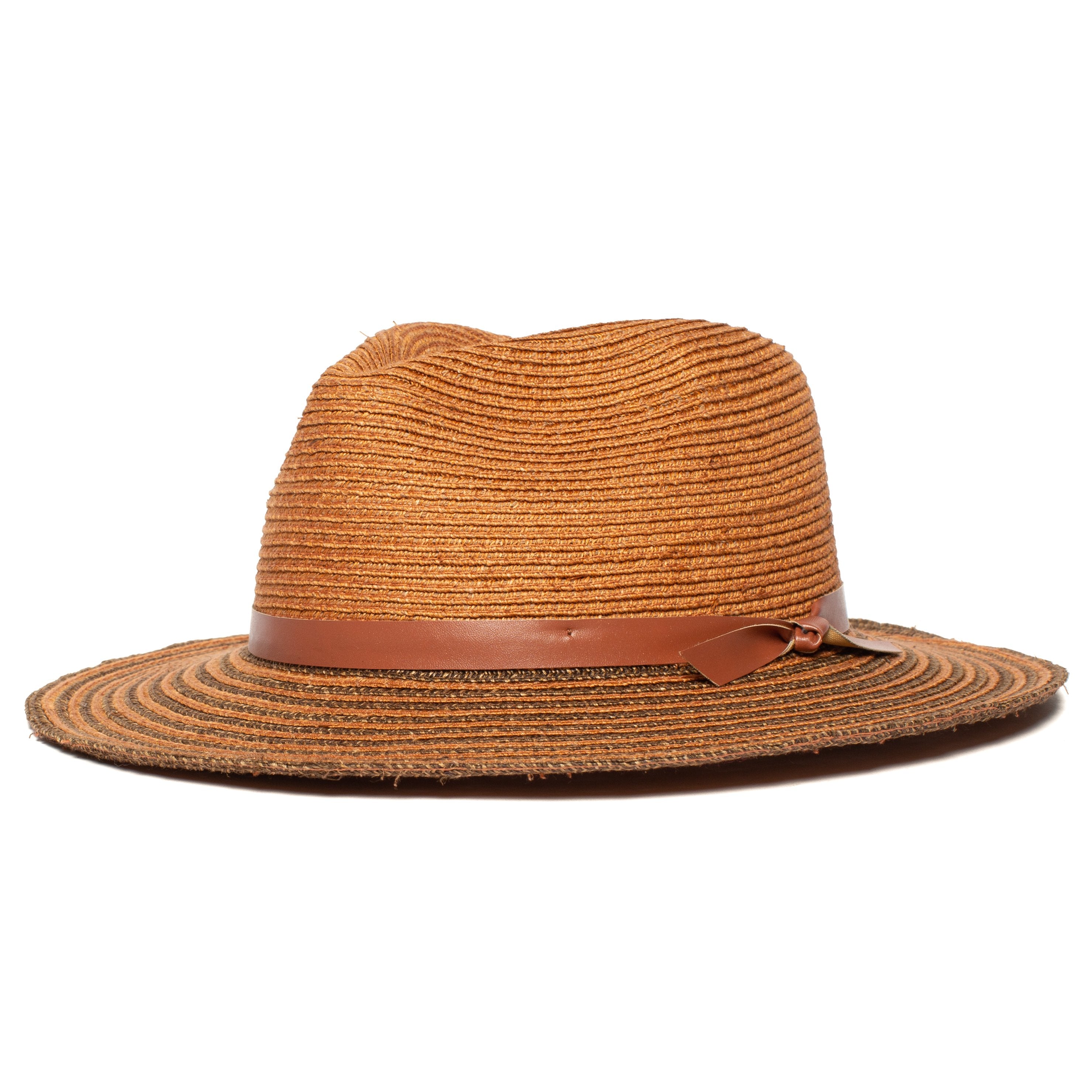 Goorin Bros. out the door straw wide brim fedora Coral left side view