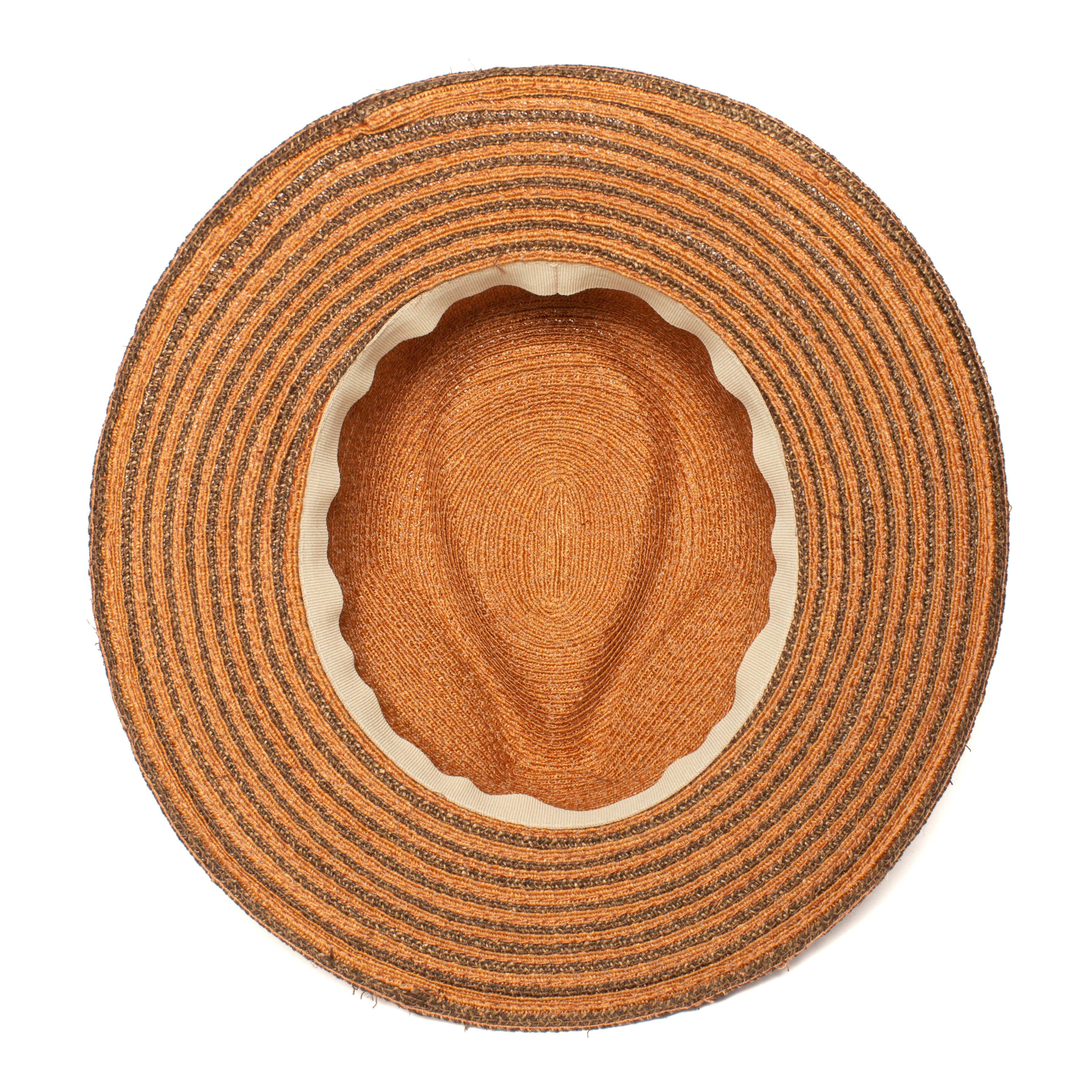 Goorin Bros. out the door straw wide brim fedora Coral under view