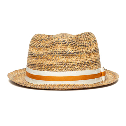 Goorin Bros. envie paper diamond porkpie fedora Tan front view
