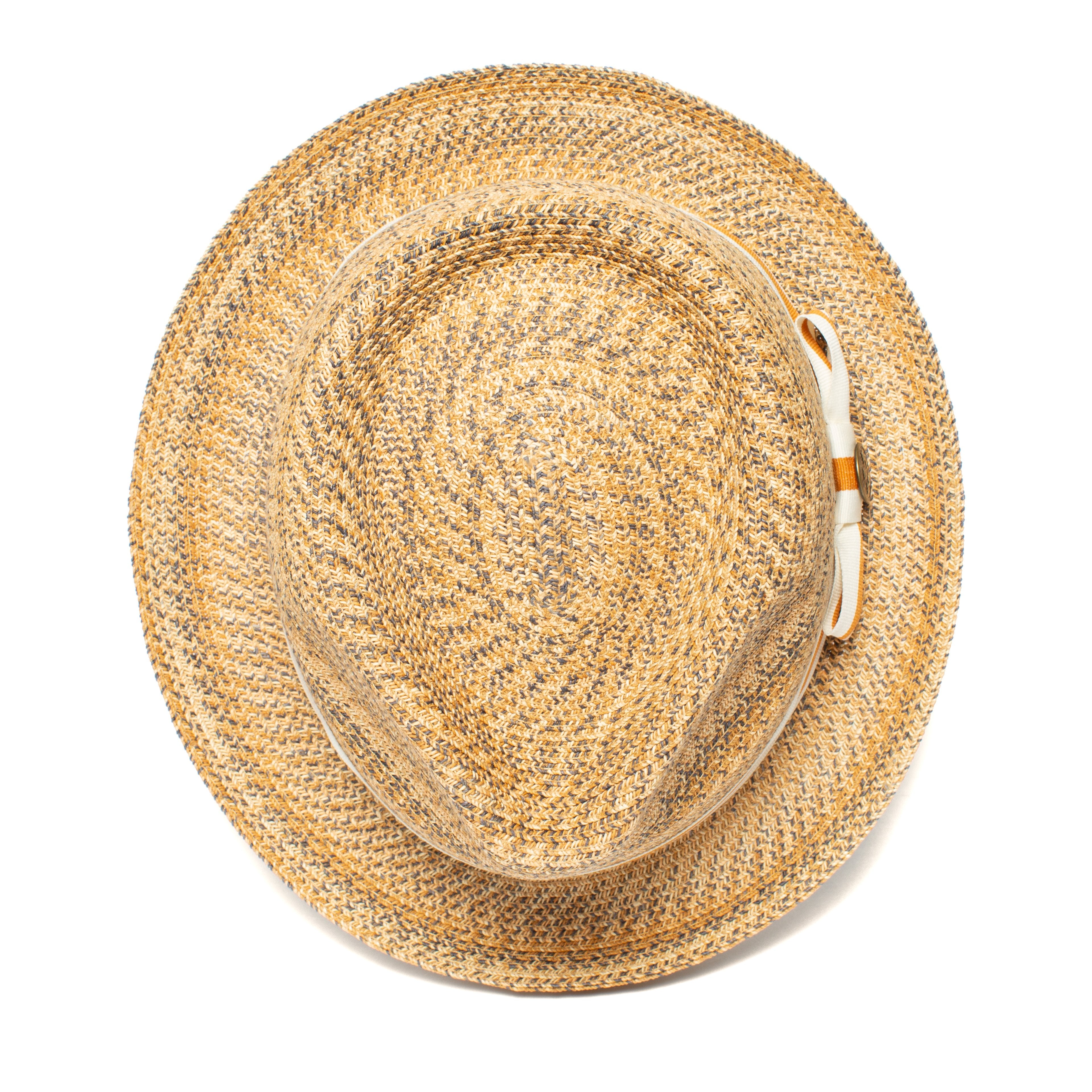 Goorin Bros. envie paper diamond porkpie fedora Tan top view