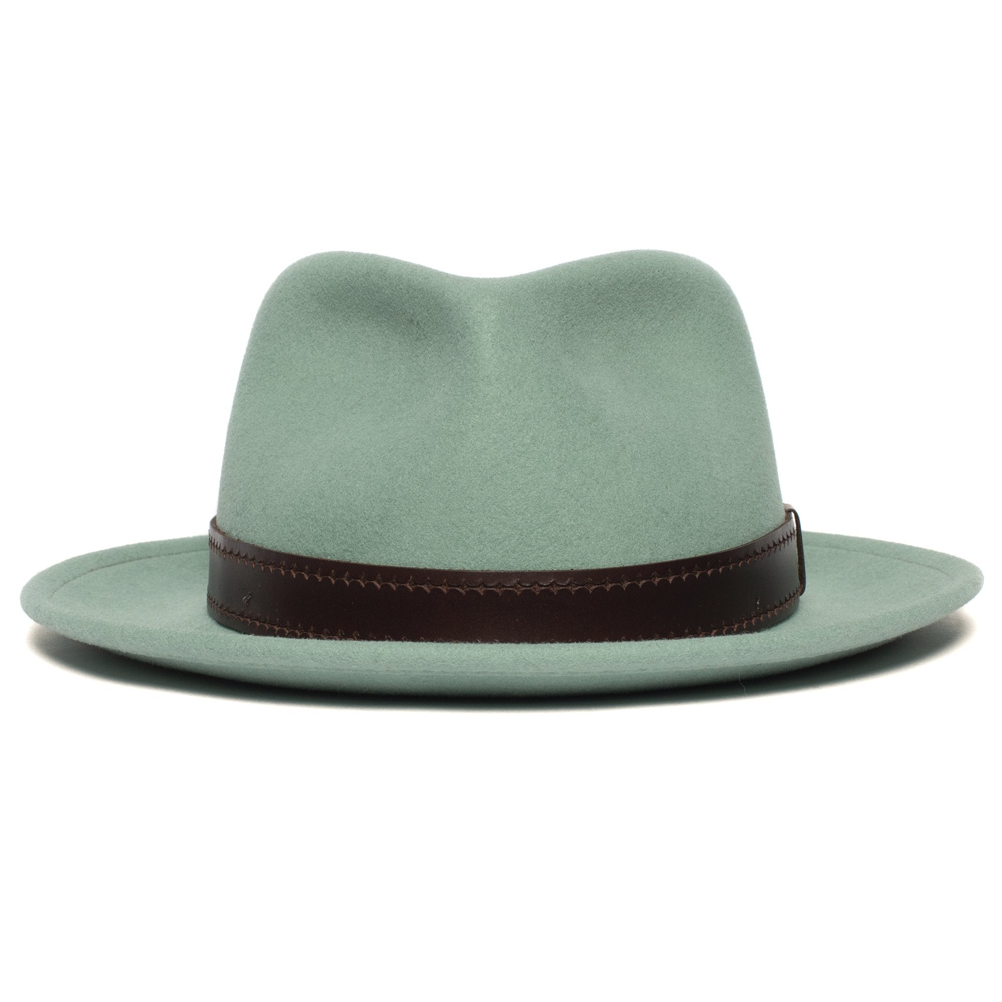 Goorin Bros. conrad wool wide brim fedora Teal front view