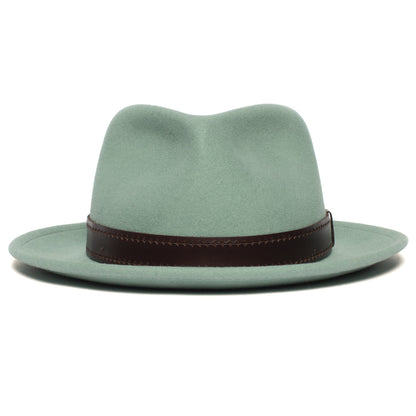 Goorin Bros. conrad wool wide brim fedora Teal front view