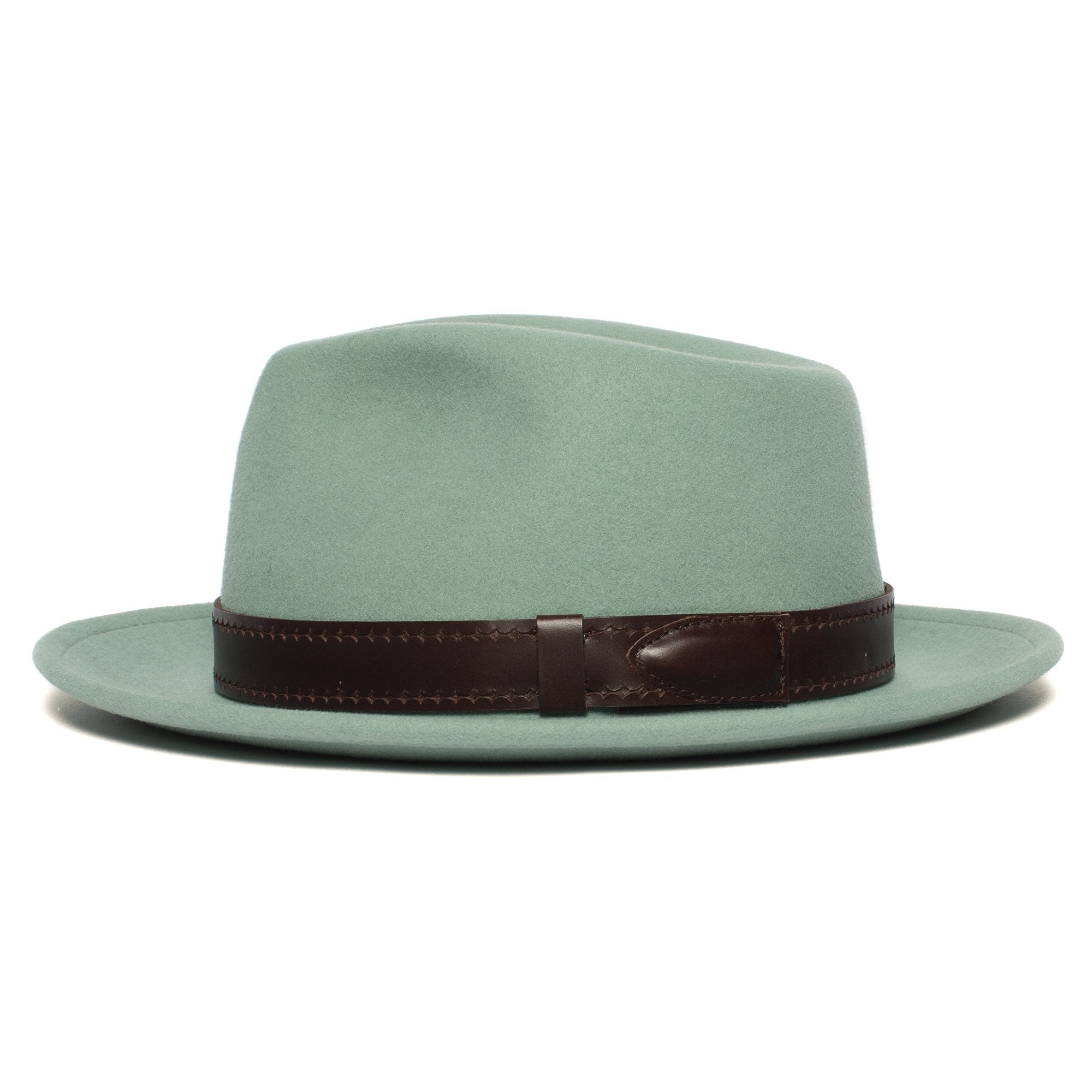 Goorin Bros. conrad wool wide brim fedora Teal side view